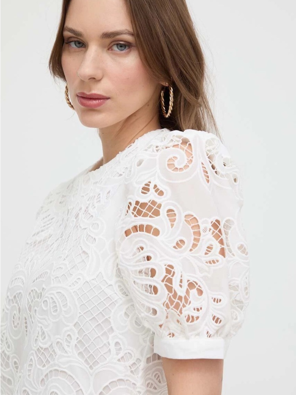 Silvian Heach White Lace Dress (Italian brand)